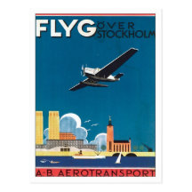 FLYG Stockholm Sweden Post Card