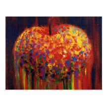 Flying apple post cards