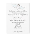 Flying Baby Angel Baptism Invitation