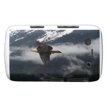 Flying Bald Eagle & Mountains Blackberry Case