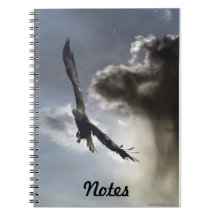 Flying Bald Eagle & Sky Handy Notebook