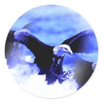 Flying Bald Eagle Stickers