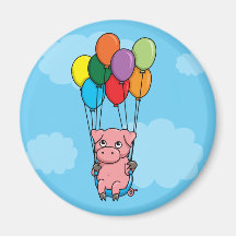 Flying Balloon Pig Magnets