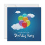 Flying Balloons Birthday Party invitation