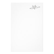 Flying Bat - fun original ink drawing sketch art Stationery