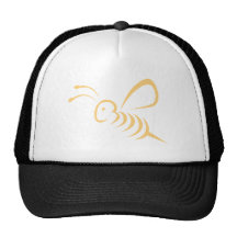 Flying Bee Insect Logo Mesh Hats