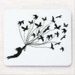 Flying Birds on Strings Mouse Pad mousepads