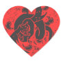 Flying Black Dragon Heart Stickers