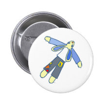 Flying Bunny Button