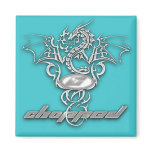 FLYING CHROME DRAGON magnets