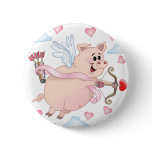 Flying Cupid Piggy Valentine's Day Pin