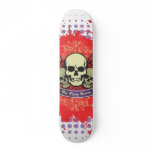 FLying Demon Skulls Grunge Skateboard
