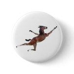 flying donkey pinback button