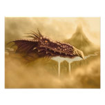 flying dragon fantasy photo print