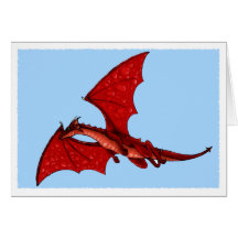 Flying dragon greeting card