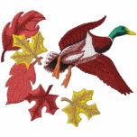 Flying Duck and Fall Leaves embroidered shirts