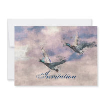 Flying Duck Announcement Invitation