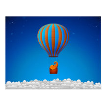 Flying Elephant Postcard