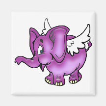 Flying Elephant Refrigerator Magnet