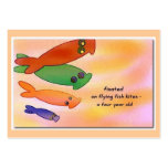 Flying Fish Kites Haiku Art ACEO Trading Card business cards