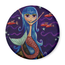 Flying Fish Mermaid Magnet