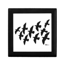 Flying Flight Pigeons Jewelry Box