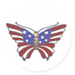 Flying Free Round Sticker