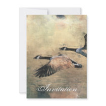 Flying Geese  Party Announcement Invitation