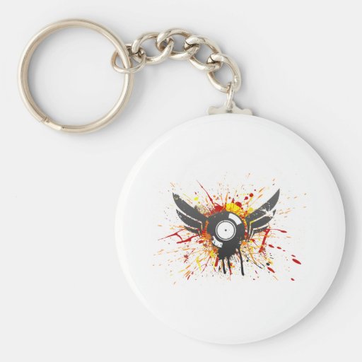 Flying Graffiti Record - Music Audio DJ Vinyl Keychains