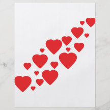 flying hearts symbol flyer