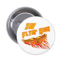 Flying High 10th Birthday Gifts Pinback Button