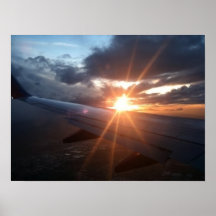 Flying Into The Sunset Poster
