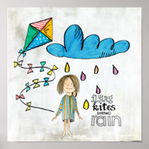 flying kites poster