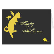 Flying kitty greeting cards