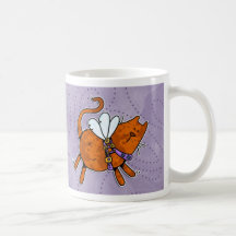 flying kitty mug