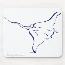 Flying Manta Ray Mouse Mat