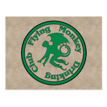 Flying Monkey Drinking Club Postcards