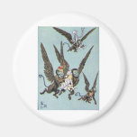 Flying Monkeys Colour Refrigerator Magnet
