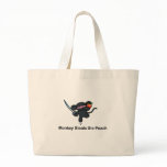 Flying Ninja Monkeys Steals the Peach Tote Bags