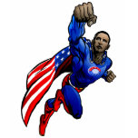 Flying Obama - Ladies' Fitted t-shirts