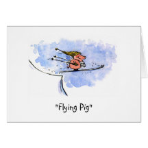 "Flying Pig" Card