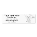 Flying Pig Cartoon bumper stickers