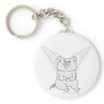 Flying Pig Cartoon keychains