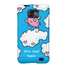 Flying pig dances on clouds samsung galaxy s covers
