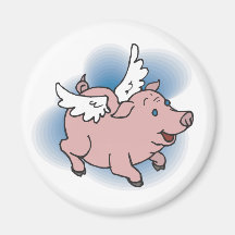 Flying Pig Fridge Magnet