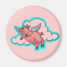 Flying pig magnet