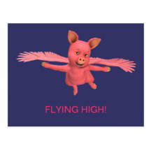 Flying Pig Post Card