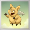 Flying Pig Poster posters