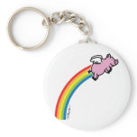 Flying Pig Rainbow keychains