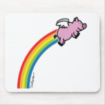 Flying Pig Rainbow mousepads